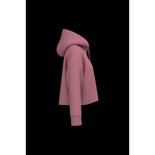 Sweat-shirt crop à capuche femme personnalisable – Support textile communication entreprise – BCM Goodies