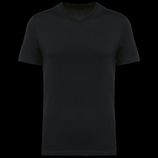 T-shirt homme personnalisable Supima col V manches courtes 100% coton pour communication d’entreprise – BCM Goodies