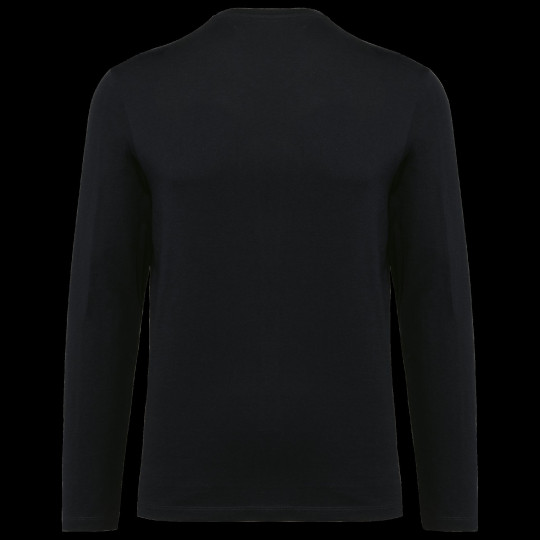 T-shirt personnalisé homme manches longues col V en coton Supima® – BCM Goodies