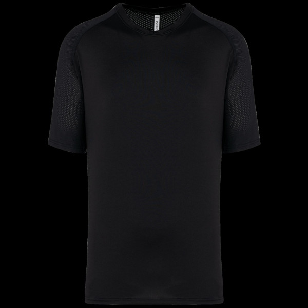 T-shirt de padel bicolore manches raglan homme personnalisable – vêtement promotionnel pour communication d’entreprise