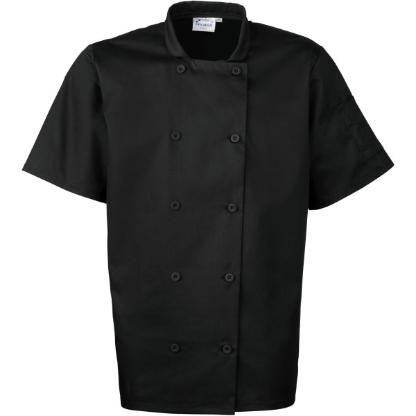Veste de cuisine manches courtes personnalisable – Vêtement professionnel B2B durable
