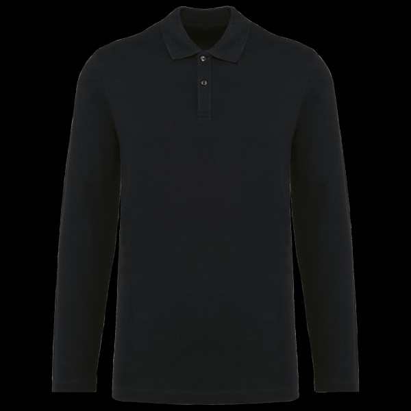 Polo homme manches longues Supima personnalisable pour entreprises | BCM Goodies