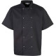 Veste de cuisine manches courtes à boutons pression personnalisable – Textile professionnel BCM Goodies