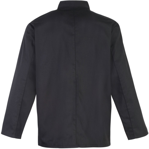Veste de cuisine manches longues à boutons pression personnalisable – vêtement professionnel pour communication d’entreprise
