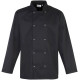 Veste de cuisine manches longues à boutons pression personnalisable – vêtement professionnel pour communication d’entreprise