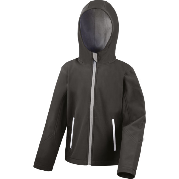 Veste Softshell à Capuche Enfant Personnalisable | Vêtement Publicitaire Entreprise – BCM Goodies