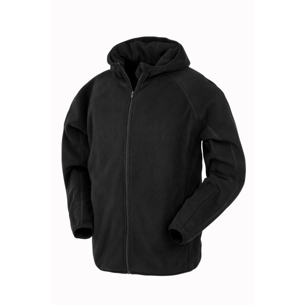 Veste à capuche en micropolaire recyclée personnalisable pour entreprises – Communication responsable BCM Goodies
