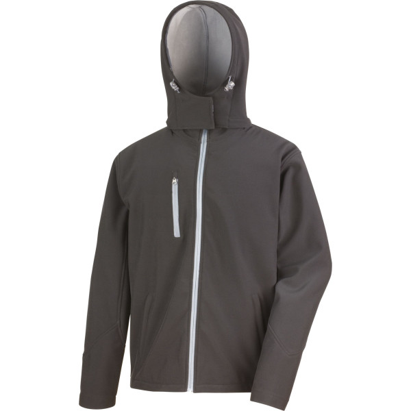 Veste Softshell Capuche Homme TX Performance personnalisable – Textile publicitaire pour entreprises et associations
