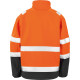 Veste softshell personnalisée haute visibilité avec bandes réfléchissantes, conforme EN ISO 20471, idéale pour communication d’e