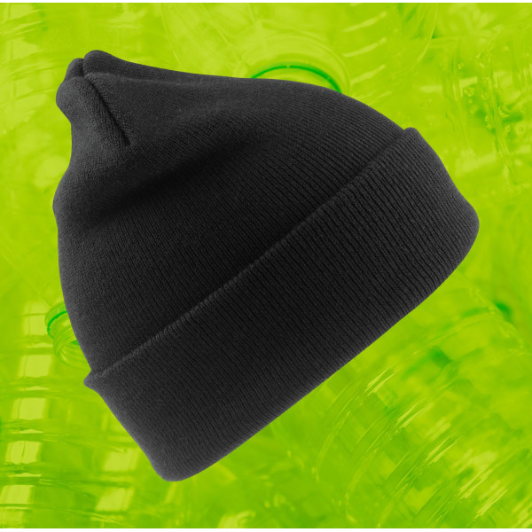 Bonnet Thinsulate recyclé personnalisable – Accessoire durable en polyester recyclé pour communication d’entreprise