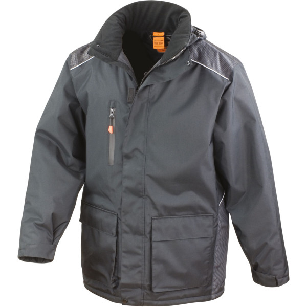 Parka personnalisable Vostex 300D pour entreprises – Vêtement imperméable et coupe-vent avec options de marquage textile