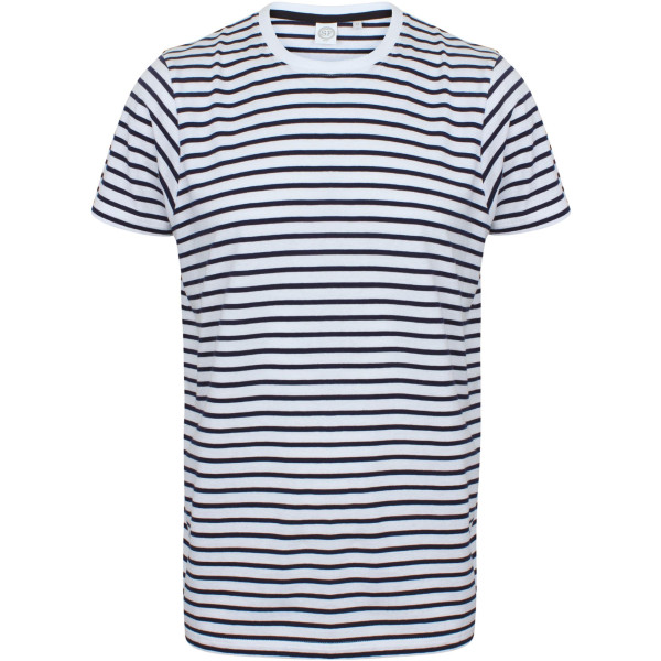 T-shirt Rayé unisexe personnalisable pour communication d’entreprise – BCM Goodies