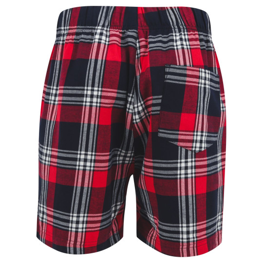 Short à motif tartan personnalisé en flanelle coton – Objet textile pour communication d’entreprise B2B