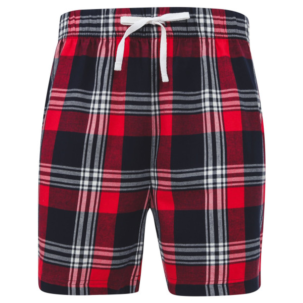 Short à motif tartan personnalisé en flanelle coton – Objet textile pour communication d’entreprise B2B