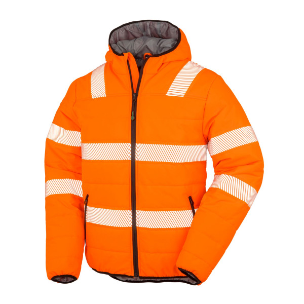 Veste de sécurité recyclée ripstop padded personnalisable – Haute visibilité et engagement RSE pour entreprises et événements pr