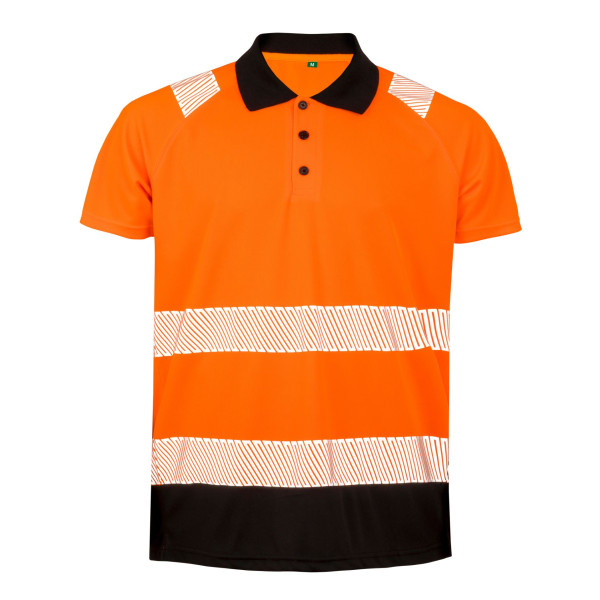 Polo de sécurité recyclé personnalisé – Haute visibilité, éco-responsable, norme EN ISO 20471