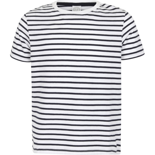 T-shirt rayé enfant personnalisable pour communication événementielle et identification – BCM Goodies