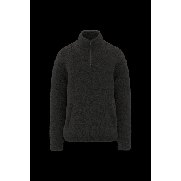 Sweat-shirt 1/4 zip en sherpa unisexe personnalisable – Communication par l’objet entreprise | BCM Goodies