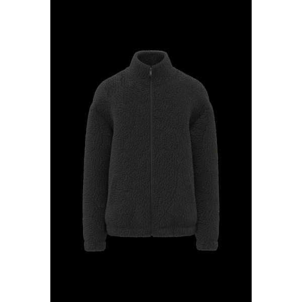 Veste sherpa 100% polyester à col montant et poches passepoilées – BCM Goodies