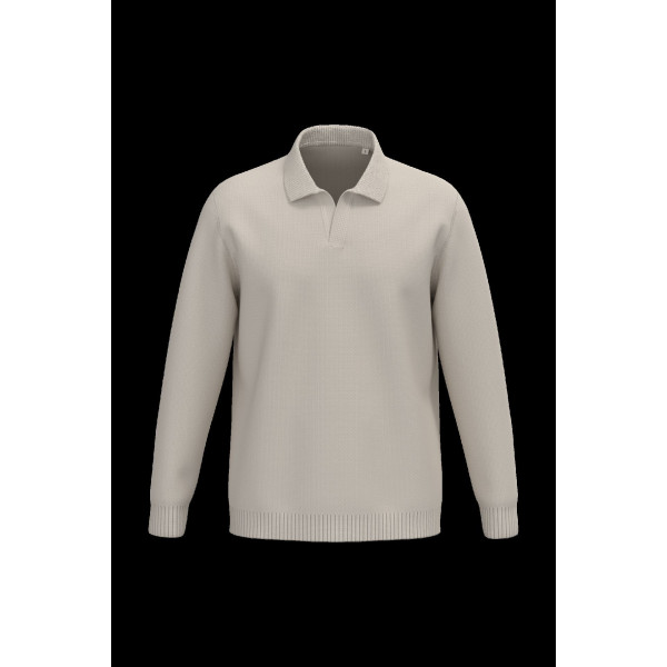 Pull homme col polo personnalisable – Support textile communication entreprise – BCM Goodies