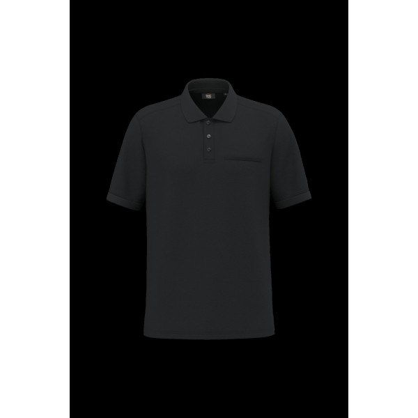 Polo unisexe écoresponsable personnalisable avec poche poitrine – 100% coton bio – Communication B2B – BCM Goodies