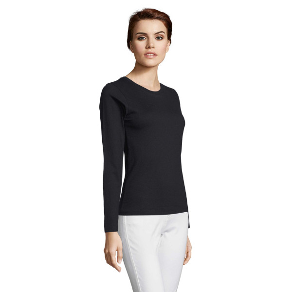 T-shirt à manches longues femme en coton Ringspun 190g | SOL'S IMPERIAL