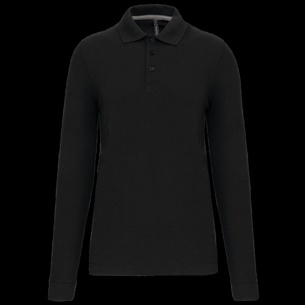 Polo manches longues homme personnalisable 65% polyester 35% coton pour communication d’entreprise – BCM Goodies