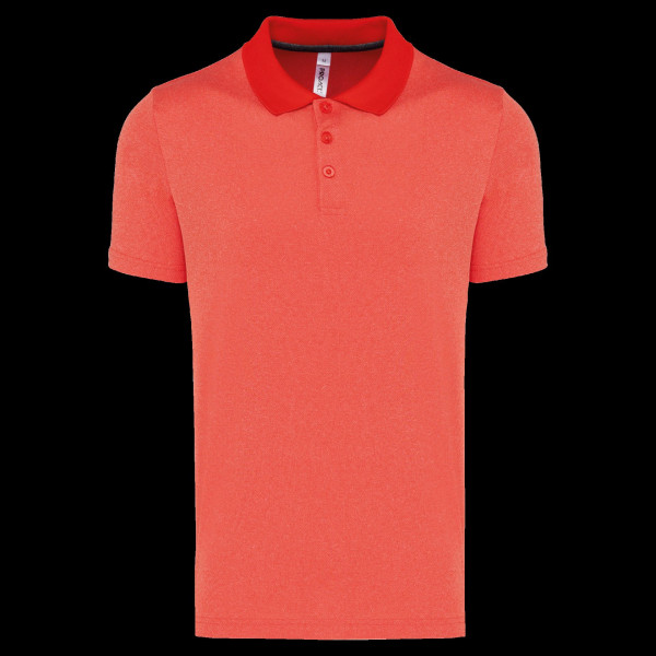Polo chiné manches courtes personnalisable – Support de communication d’entreprise 100% polyester