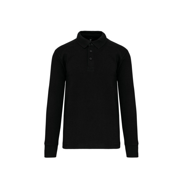 Sweat-shirt col polo homme personnalisable – vêtement professionnel pratique et durable