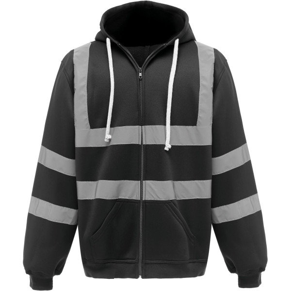 Sweat-shirt zippé capuche personnalisable haute visibilité pour entreprises – BCM Goodies