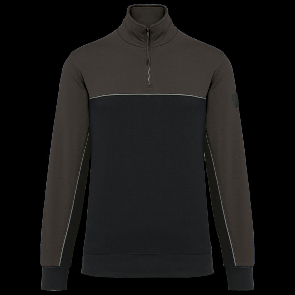 Sweat-shirt écoresponsable col zippé unisexe personnalisé – vêtement publicitaire pour entreprises | BCM Goodies