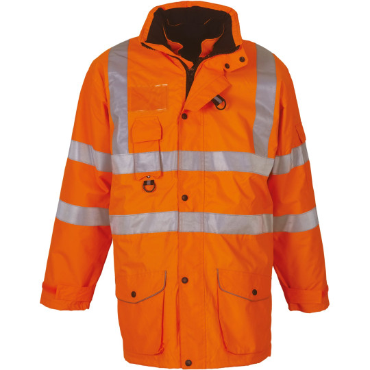Parka de sécurité haute visibilité 7 en 1 conforme EN ISO20471 pour entreprises et professionnels – BCM Goodies