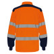 Polo bicolore manches longues haute visibilité EN ISO 20471 Classe 2 personnalisé pour entreprises – BCM Goodies