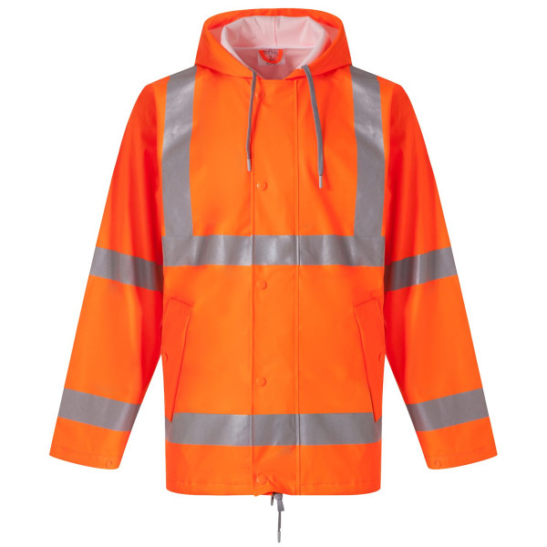 Veste de pluie respirante personnalisable haute visibilité Soft Flex – Normes EN ISO20471 et EN343 – BCM Goodies