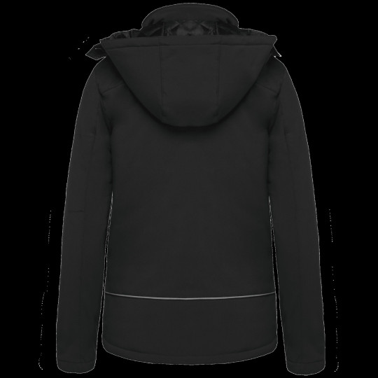 Parka softshell doublée capuche femme personnalisable – Textile d’entreprise pour communication et fidélisation – BCM Goodies