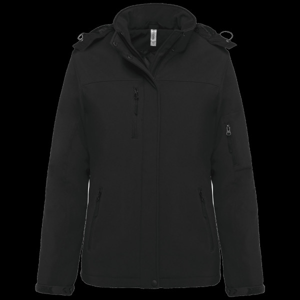 Parka softshell doublée capuche femme personnalisable – Textile d’entreprise pour communication et fidélisation – BCM Goodies