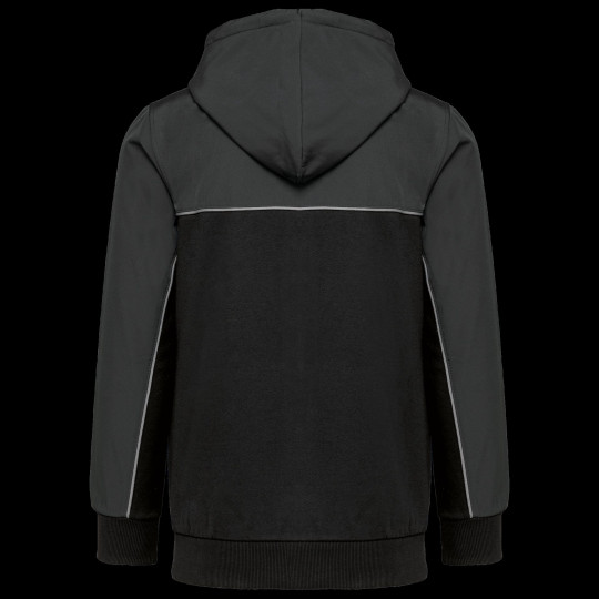 Veste molleton bicolore zippée à capuche écoresponsable personnalisable pour entreprises - BCM Goodies