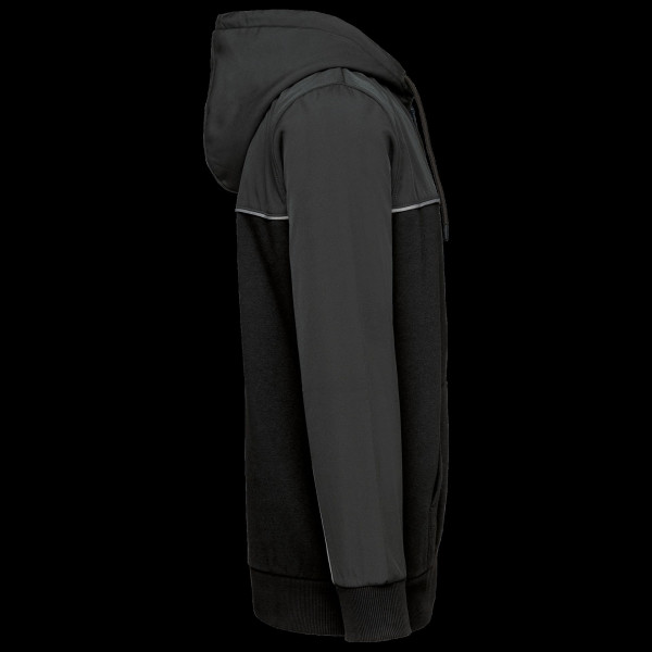 Veste molleton bicolore zippée à capuche écoresponsable personnalisable pour entreprises - BCM Goodies