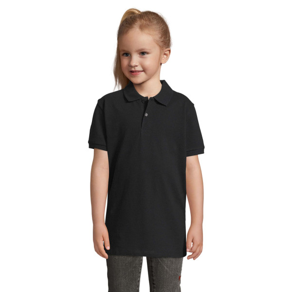 Polo enfant en coton peigné SOL'S PERFECT KIDS - Gris chiné - Maille piquée de qualité supérieure