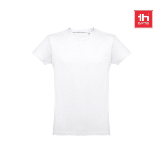 T-shirt homme en coton tubulaire blanc THC LUANDA WH - BCM Goodies