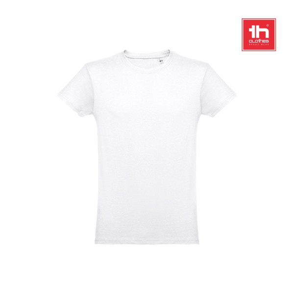T-shirt homme en coton tubulaire blanc THC LUANDA WH - BCM Goodies