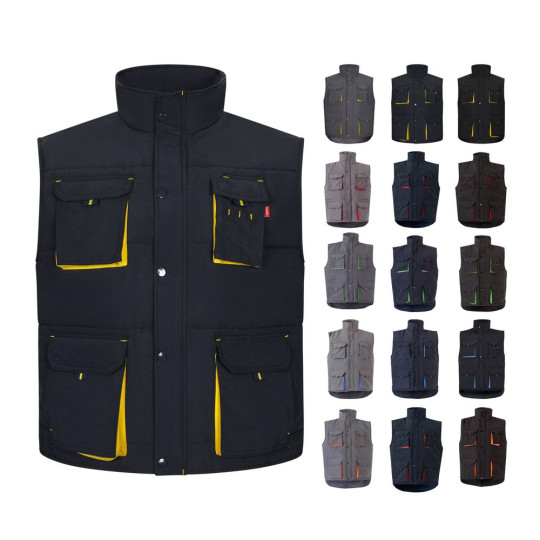Gilet rembourré VL NERGAL en polyester bicolore et multipoches - BCM Goodies