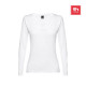 T-shirt à manches longues ceinturé pour femmes THC BUCHAREST WOMEN WH. - Personnalisable pour vos événements B2B | BCM Goodies