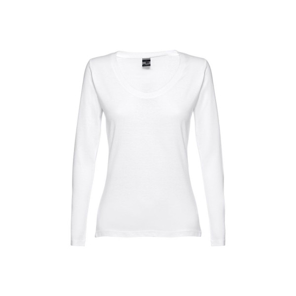 T-shirt à manches longues ceinturé pour femmes THC BUCHAREST WOMEN WH. - Personnalisable pour vos événements B2B | BCM Goodies
