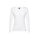 T-shirt à manches longues ceinturé pour femmes THC BUCHAREST WOMEN WH. - Personnalisable pour vos événements B2B | BCM Goodies