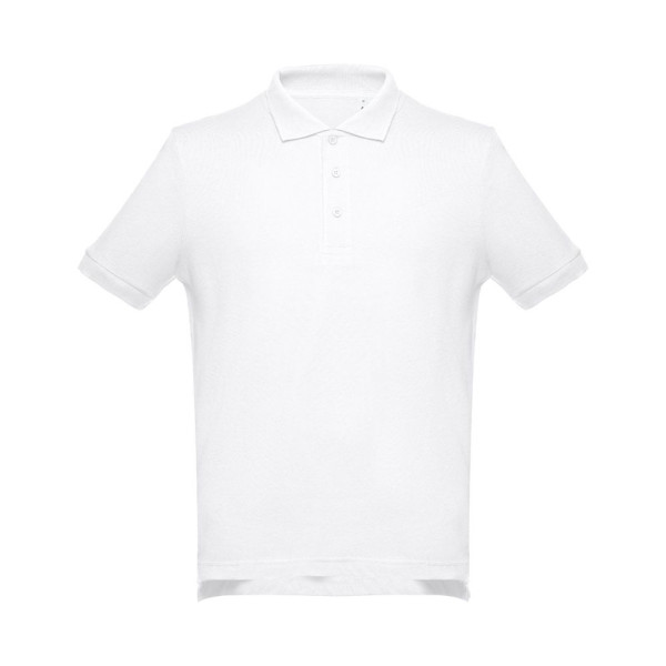 Polo homme en coton blanc personnalisable THC ADAM WH - BCM Goodies
