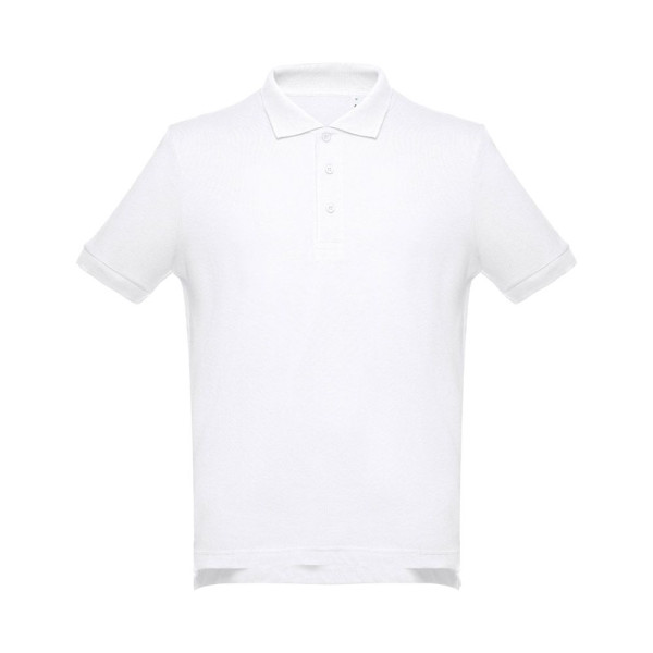 Polo homme en coton blanc personnalisable THC ADAM WH - BCM Goodies