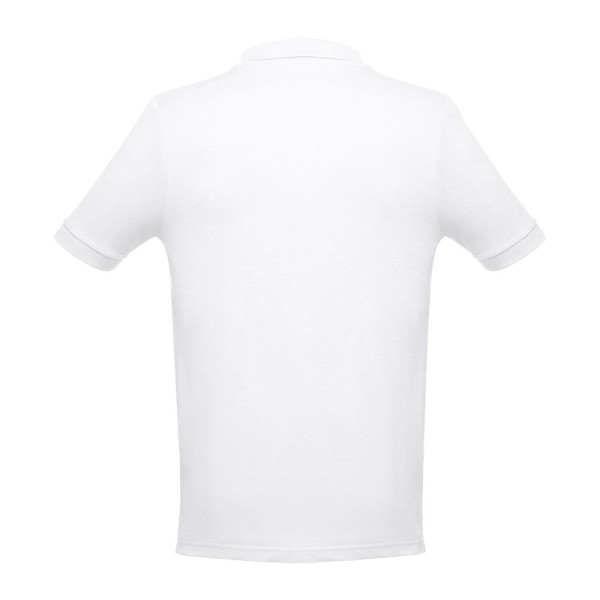 Polo homme en coton blanc personnalisable THC ADAM WH - BCM Goodies