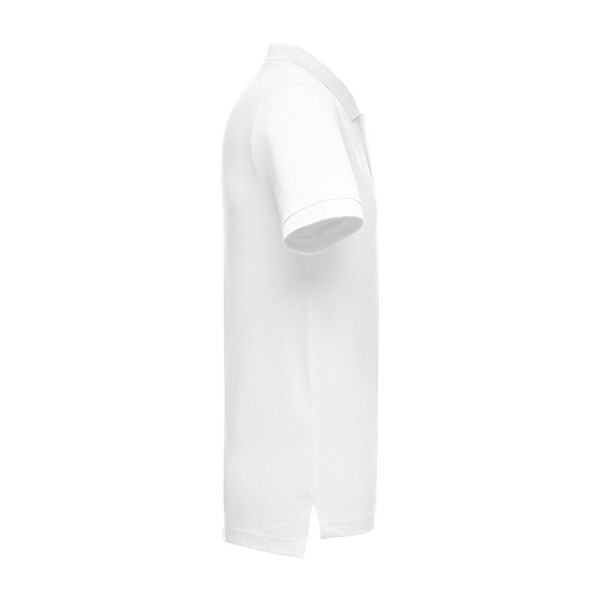 Polo homme en coton blanc personnalisable THC ADAM WH - BCM Goodies