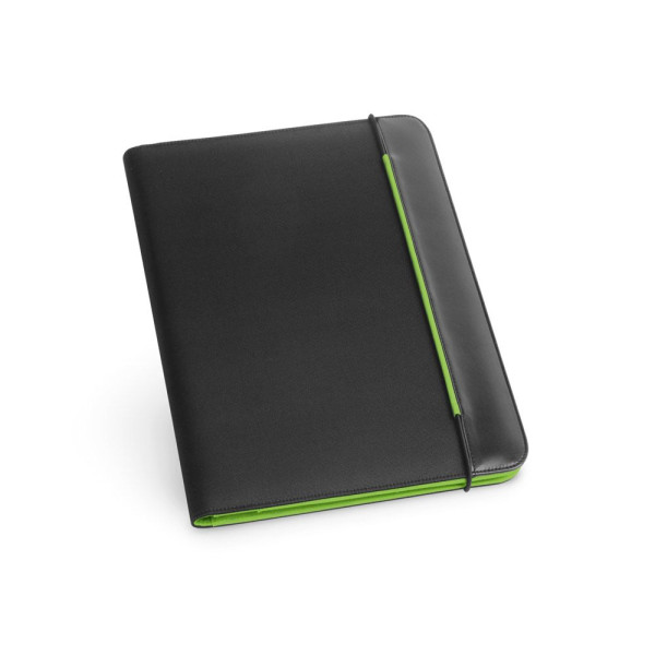 Porte-documents A4 personnalisable en PU et 800D avec bloc de pages lignées - BCM Goodies